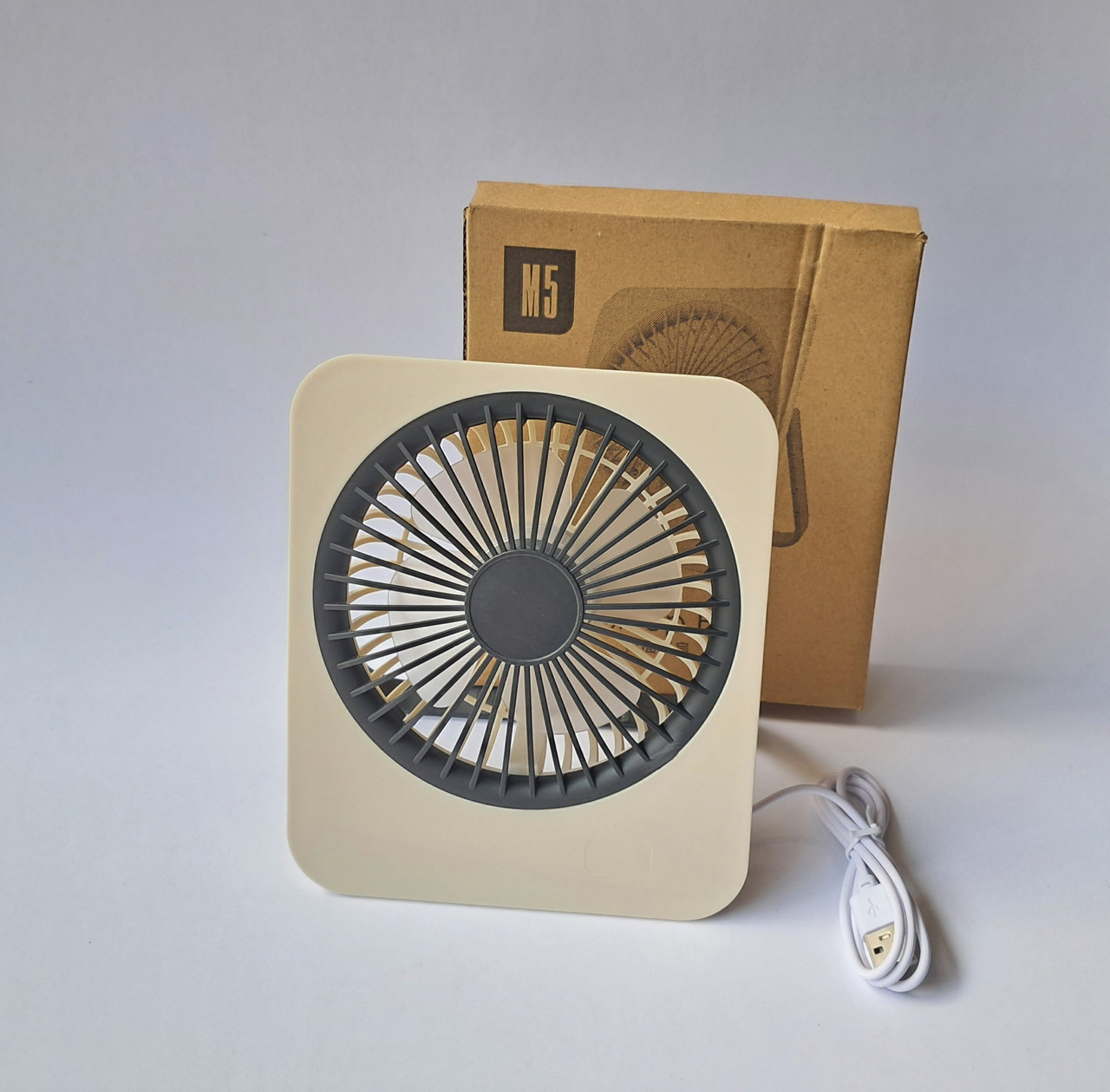 Вентилятор настільний ультра компактний від мережі USB Fan M5-ASC чорний