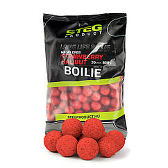 Бойли варені Steg Long Life Boilie 20mm 800g Strawberry-Halibut