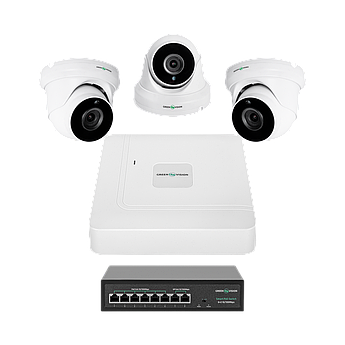 Комплект відеоспостереження на 3 камери GV-IP-K-W81/03 5MP