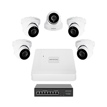 Комплект відеоспостереження на 5 камер GV-IP-K-W82/05 5MP