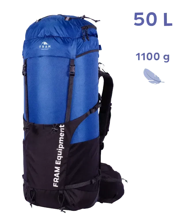 Ультралегкий каркасний рюкзак Tempo 50L Fram Equipment (синій_id_6511)