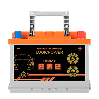 Автомобільний літієвий акумулятор LP LiFePO4 12V - 64 Ah (+ праворуч) BMS 1050А