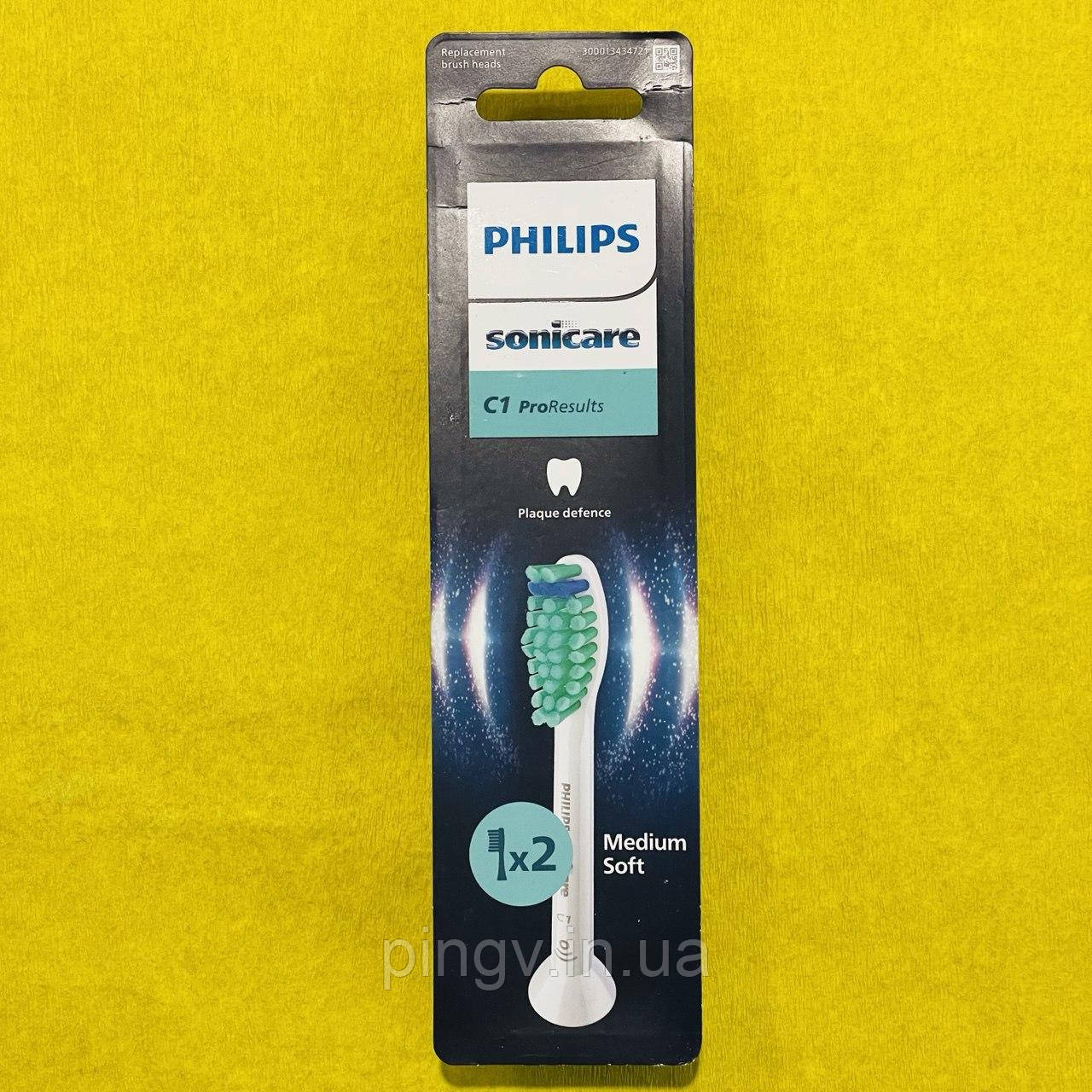 Насадка для електричної зубної щітки Philips Sonicare C1 ProResults White HX6012/87