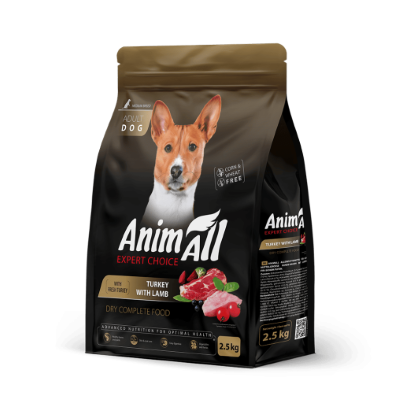 Сухий корм для собак середніх порід AnimAll (АнімАлл) Medium Breeds зі свіжою індичкою та ягням 2.5 кг