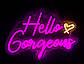 Неонова вивіска Hello Gorgeous - Привіт, красуня! 42x27 см, фото 4