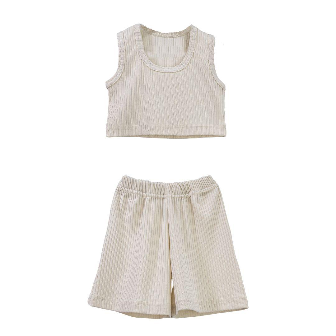 Дитячий комплект для дівчинки Літо рубчик, фото 1