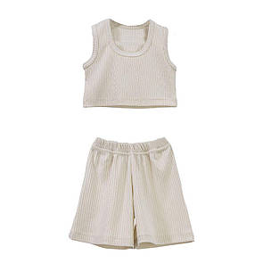 Дитячий комплект для дівчинки Літо рубчик