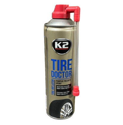 Антипрокол для шин K2 TIRE DOKTOR, 500 мл, герметик для аварійної вулканізації1