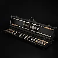 Подарунковий оригінальний шашличний туристичний набір шампурів в коробці шампурі на подарунки у валізі для шашлику барбекю пікніка