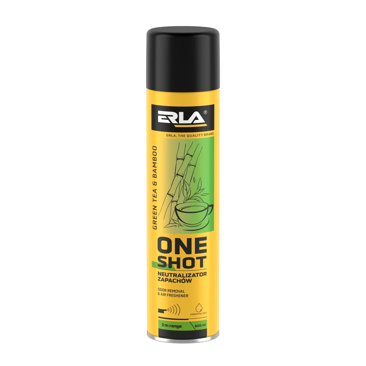 Нейтралізатор запаху та освіжувач повітря ERLA One Shot "Зелений чай і бамбук" 600 мл