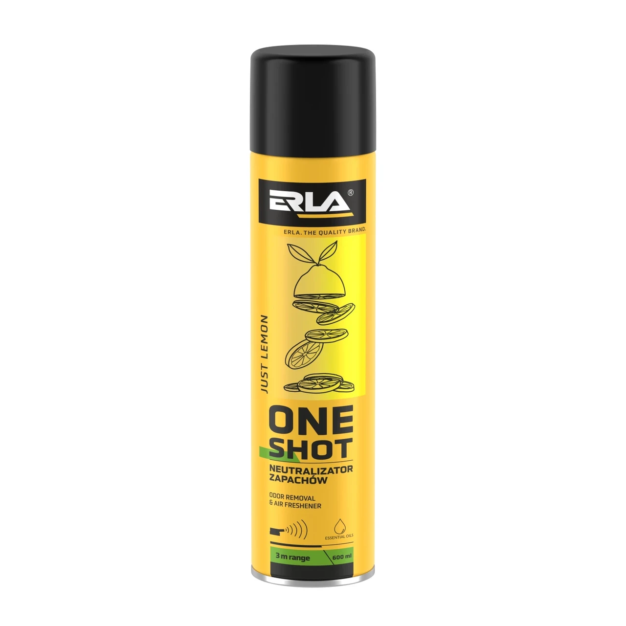 Нейтралізатор запаху та освіжувач повітря ERLA One Shot "Лимон" 600 мл