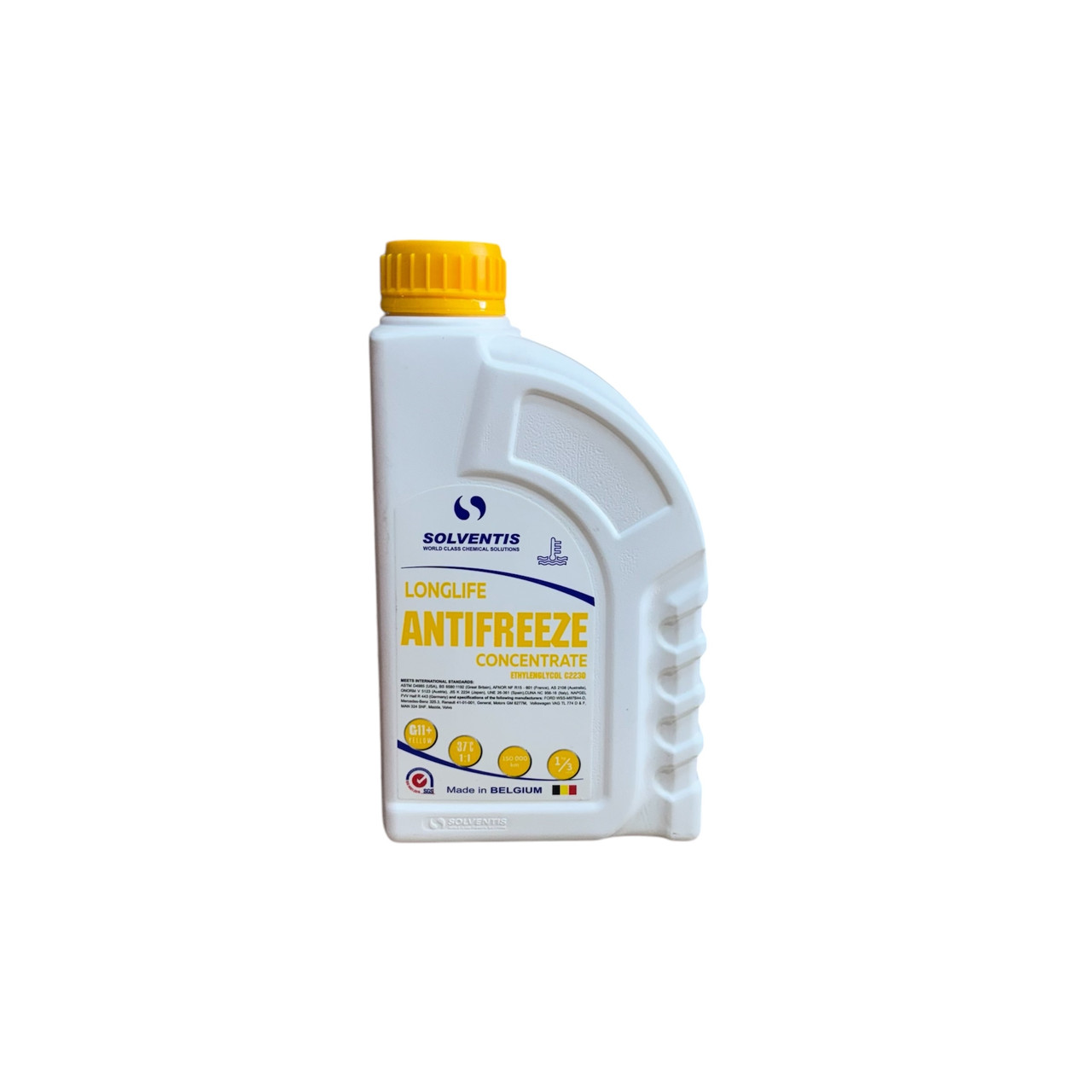Концентрат антифризу Solventis 1кг жовтий G11+, Бельгія.