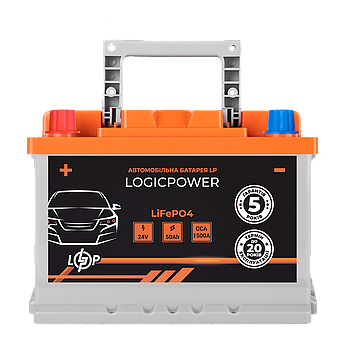 Автомобільний акумулятор літієвий LP LiFePO4 24V - 50 Ah (+ ліворуч) BMS 800А