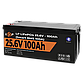 Акумулятор LP LiFePO4 24V (25,6V) - 100 Ah (2560Wh) (Smart BMS 100А) з BT пластик, фото 3