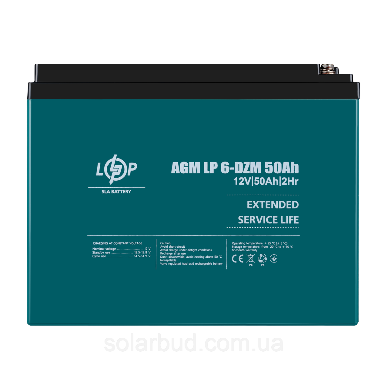 Тяговий свинцево-кислотний AGM акумулятор LP 6-DZM-50 Ah, фото 1