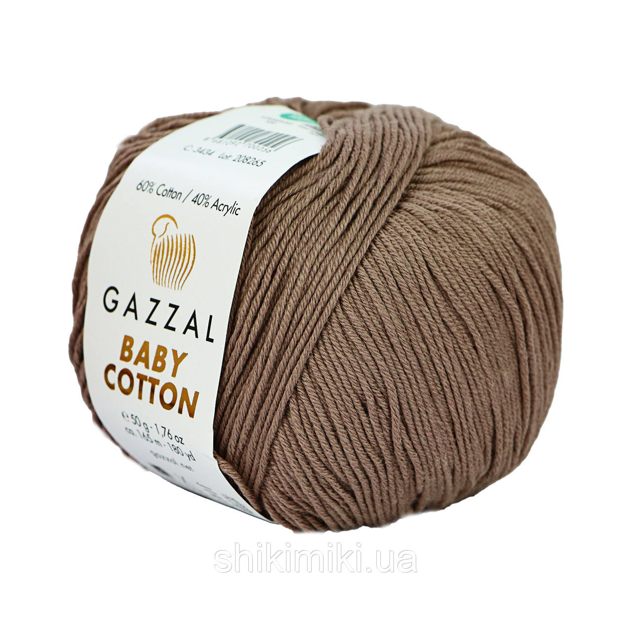 Трикотажна пряжа Gazzal Baby Cotton, колір Мокачіно, фото 1