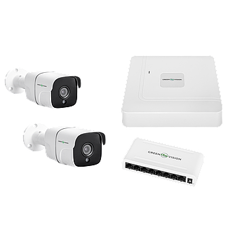 Комплект відеоспостереження вуличний на 2 циліндричні камери GV-IP-K-W60/02 5MP (Lite)