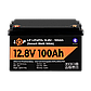 Акумулятор LP LiFePO4 12V (12,8V) - 100 Ah (1280Wh) (Smart BMS 100А) з BT пластик, фото 2
