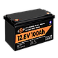 Акумулятор LP LiFePO4 12V (12,8V) - 100 Ah (1280Wh) (Smart BMS 100А) з BT пластик, фото 3