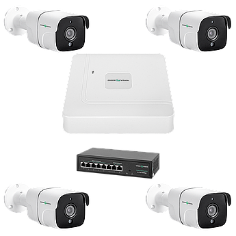 Комплект відеоспостереження на 4 камери GV-IP-K-W75/04 5MP