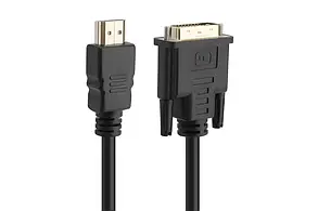 Кабель Prologix Premium HDMI - DVI V 1.3 (M/M), Single Link, 18+1, 3 м, Black, фото 3