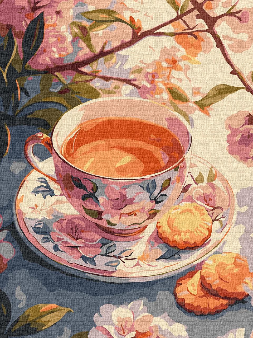 Картина за номерами Картина за номерами - Квітковий чай 30*40 см Ідейка KHO 5722, фото 1