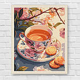 Картина за номерами Картина за номерами - Квітковий чай 30*40 см Ідейка KHO 5722, фото 7