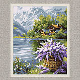 Картина за номерами Картина за номерами - Бузковий кошик 30*40 см Ідейка KHO 6357, фото 2