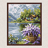 Картина за номерами Картина за номерами - Бузковий кошик 30*40 см Ідейка KHO 6357, фото 3