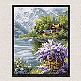 Картина за номерами Картина за номерами - Бузковий кошик 30*40 см Ідейка KHO 6357, фото 4