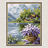 Картина за номерами Картина за номерами - Бузковий кошик 30*40 см Ідейка KHO 6357, фото 5