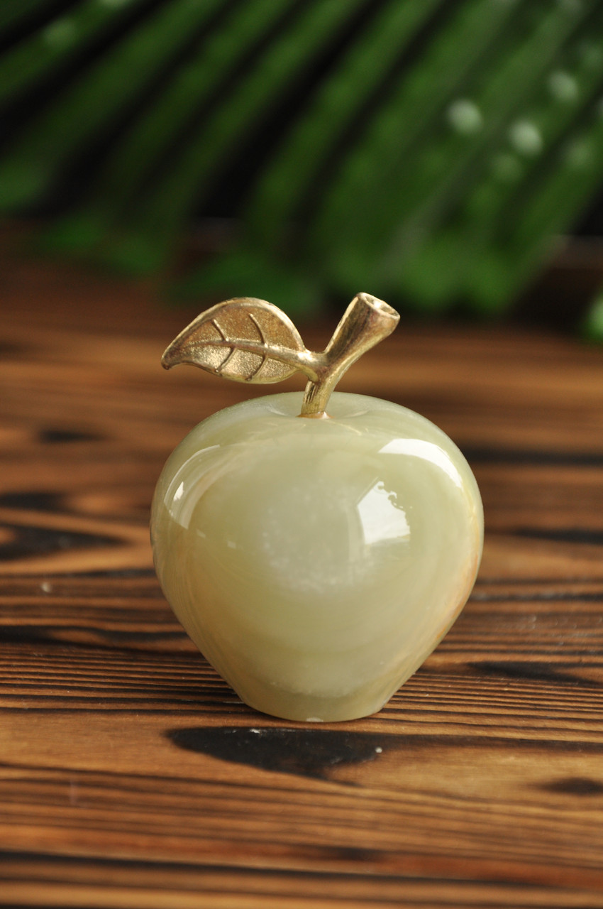 Статуетка яблуко з каменю онікс, 4.5 см (колір, як на фото), фото 1