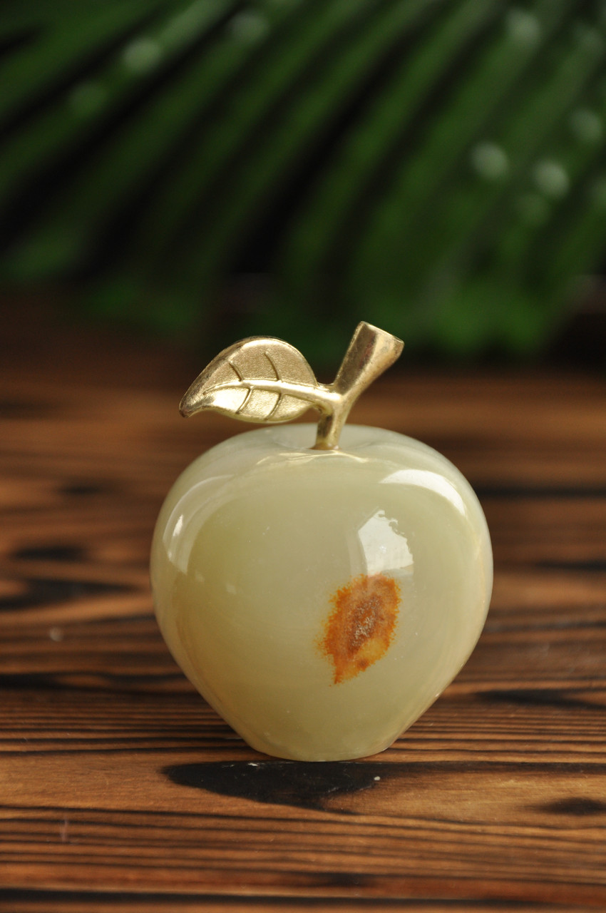 Статуетка яблуко з каменю онікс, 4.5 см (колір, як на фото), фото 1