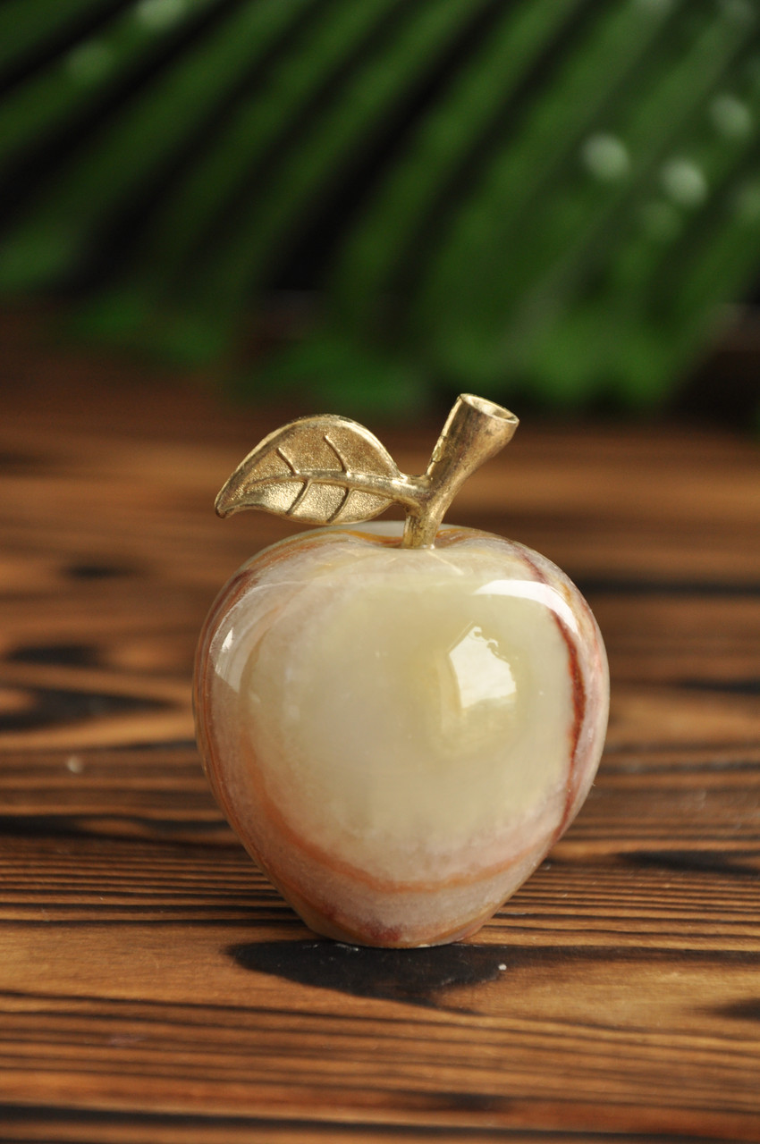 Статуетка яблуко з каменю онікс, 4.5 см (колір, як на фото), фото 1