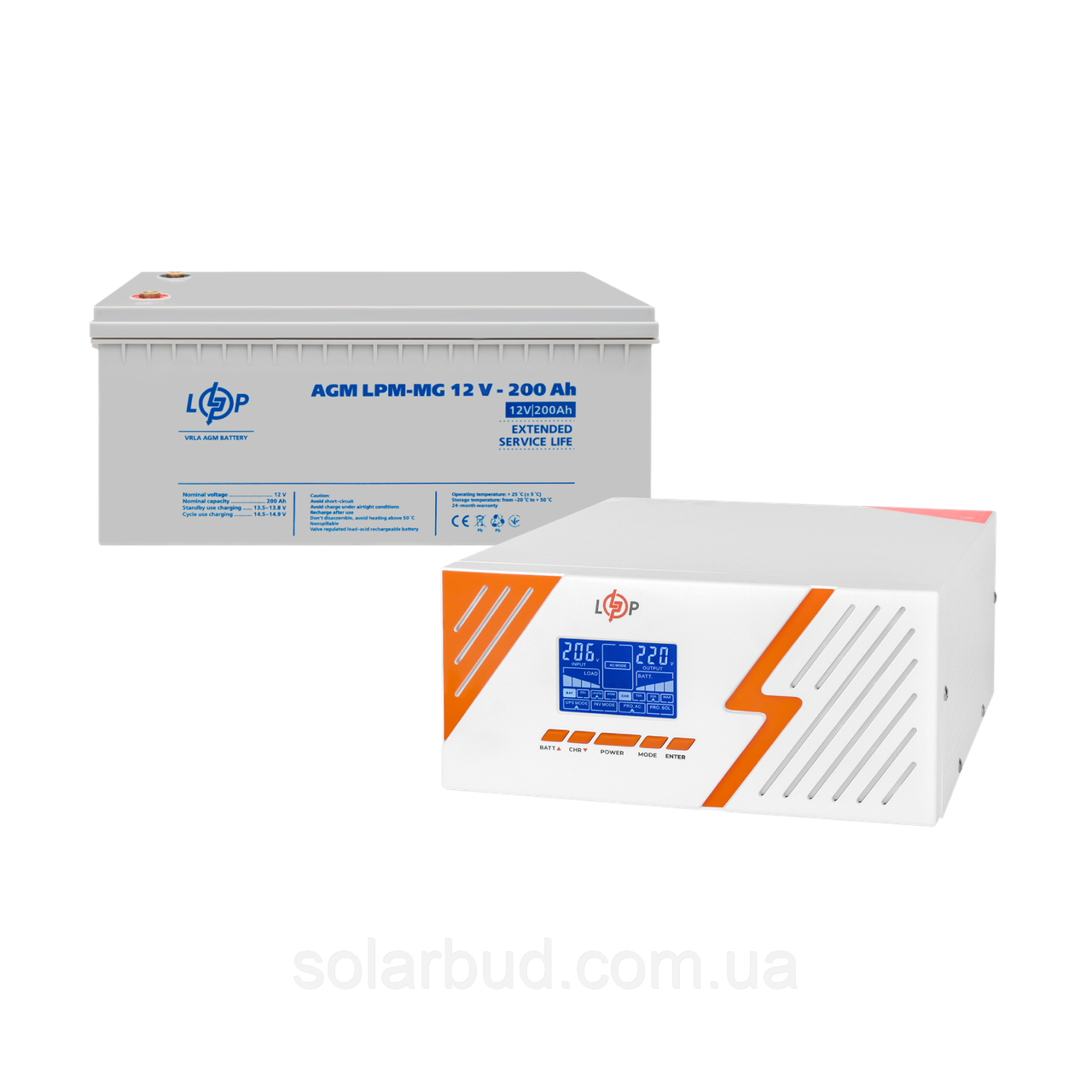 Комплект резервного живлення LP (LogicPower) ДБЖ + мультигелева батарея (UPS B1500 + АКБ MG 2400Wh)