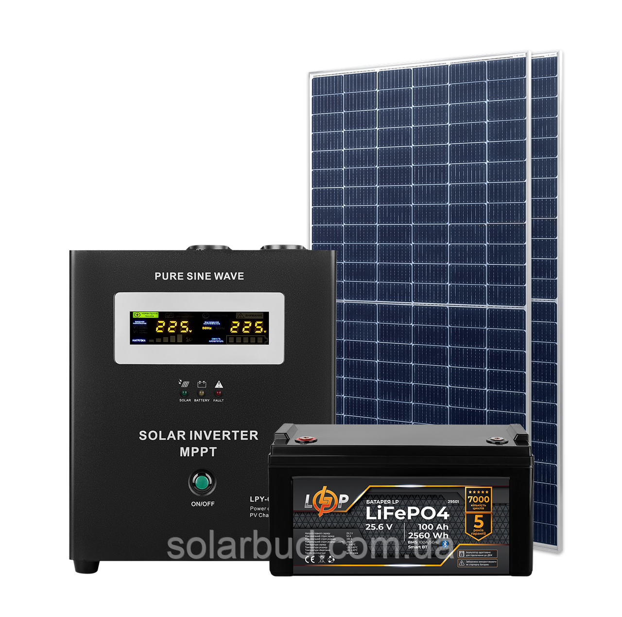 Комплект СЕС 1kW АКБ 1.2kWh (літій)100 Ah Преміум