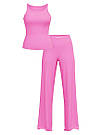 Трикотажна Піжама Victoria's Secret Ribbed Modal Cami & Pants Set Майка та штани, Рожева M, фото 3