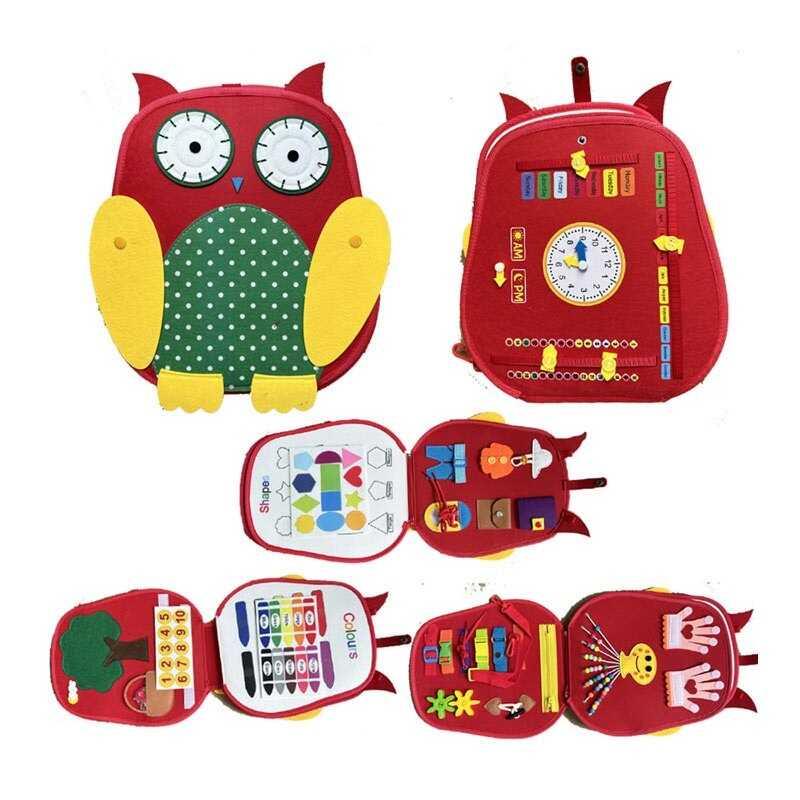 Логічна папка 432-14 фетр, цифри, часові позначення, геометричні фігури, застібки, ремінці, липучки, пряжки, рухомі шестерні,