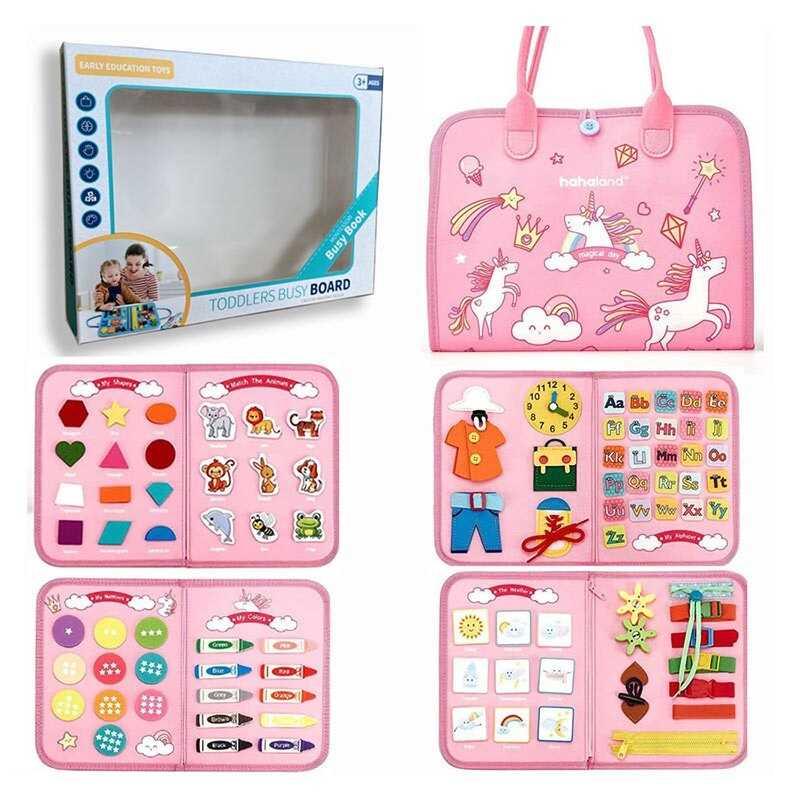 Логічна папка 432-17 A фетр, цифри, англійський алфавіт, геометричні фігури, природні явища, тварини, ремінці, рухомі шестерні,