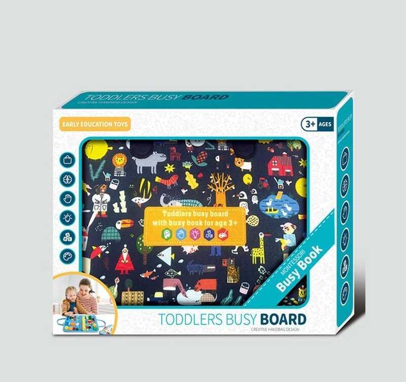 Логічна папка 432-3 A фетр, цифри, англійський алфавіт, геометричні фігури, пазли, застібки, ремінці, липучки, пряжки