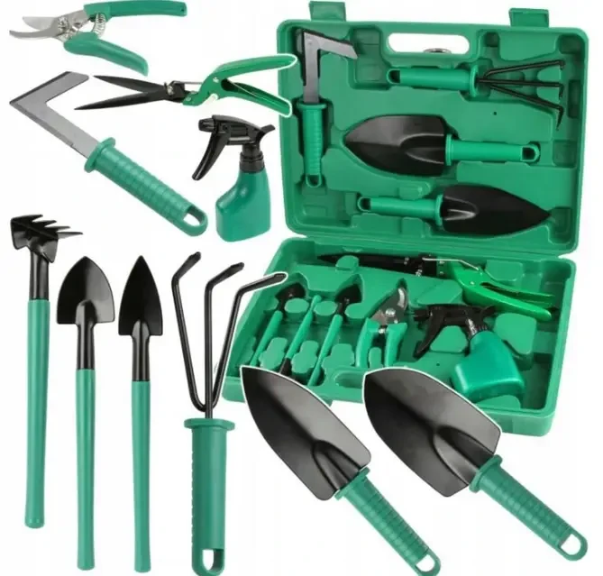 Набір садових інструментів 10 в 1 з валізою, фото 1