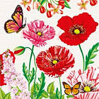 Салфетки Люксі 33*33 3сл. Маковий принт