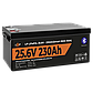 Акумулятор LP LiFePO4 25,6V - 230 Ah (5888Wh) (Smart BMS 150А) з BT пластик, фото 4
