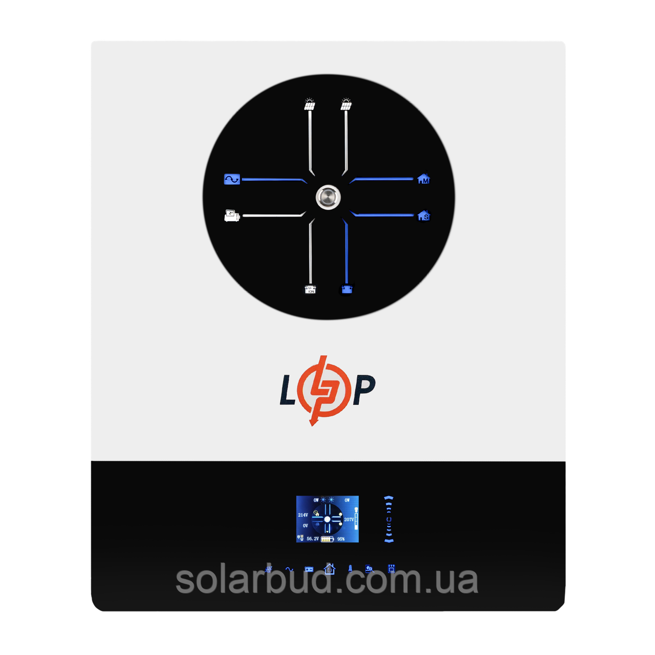 Гібридний сонячний інвертор (ДБЖ) LPW-MAXII-ULTRA 8000VA (8000Вт) 48V 150A MPPT 90-450V ON-OFF GRID, фото 1