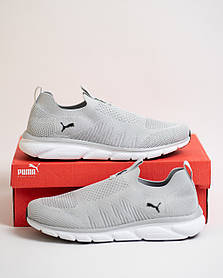 Чоловічі літні кросівки мокасини дихаючі Puma Grey сірі