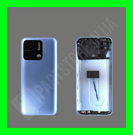 Кришка Xiaomi Redmi 10A Blue зі склом камери, фото 1