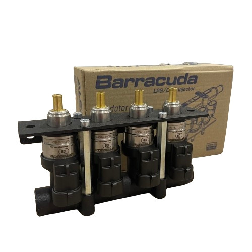 Форсунки газові Alex Barracuda 1,9 Ом у планці на 4 циліндри, 120 NL/min, високошвидкісні