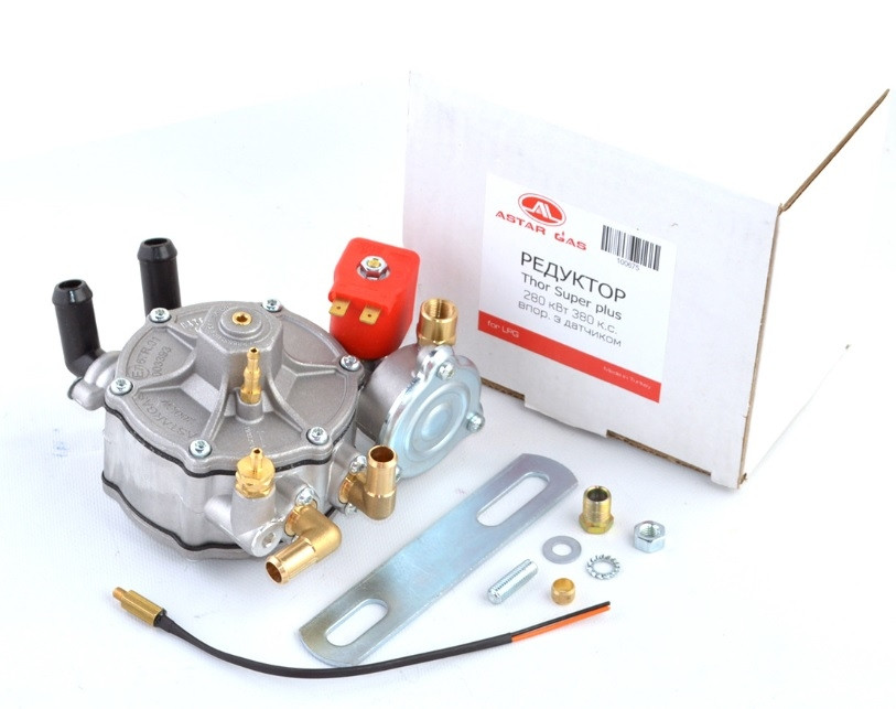 Редуктор Astar Gas Thor Super Plus 280кВт 380л.с. гбо 4 покоління впр. з клапаном, датчиком