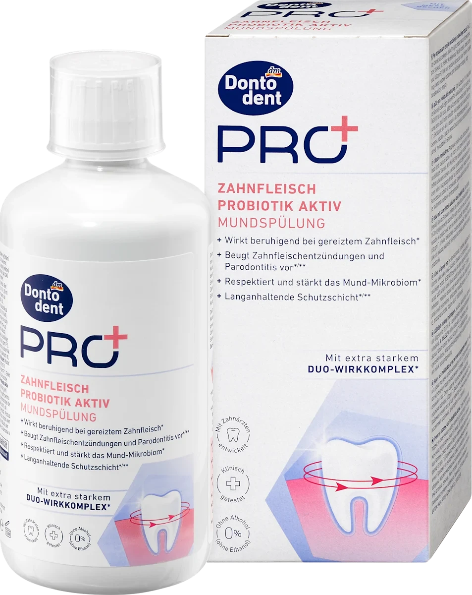 Ополіскувач для порожнини рота Dontodent PRO+ Probiotik Aktiv, 400 мл