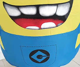 Надувний костюм Міньйон з двома очима RESTEQ для дорослих — костюм на Гелловін, зріст 150–185 см, із вентилятором, фото 3